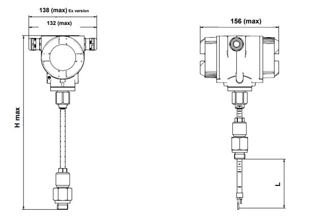 Bản vẽ Đồng hồ đo lưu lượng VA 550 CS Instruments
