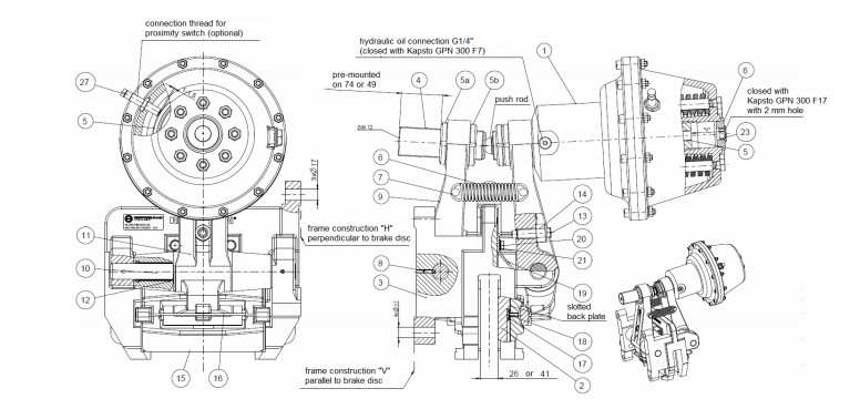 Bản vẽ Phanh đĩa thủy lực DU 060 FHM của hãng Ringspann Bản vẽ Phanh đĩa thủy lực DU 060 FHM của hãng Ringspann
