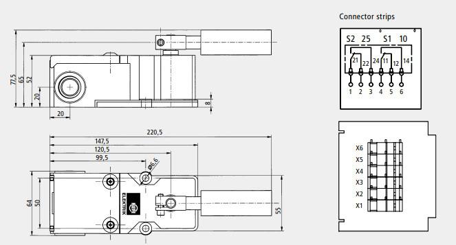 Bản vẽ Công tắc báo lệch băng tải Kiepe 385 Bản vẽ Công tắc báo lệch băng tải Kiepe 385